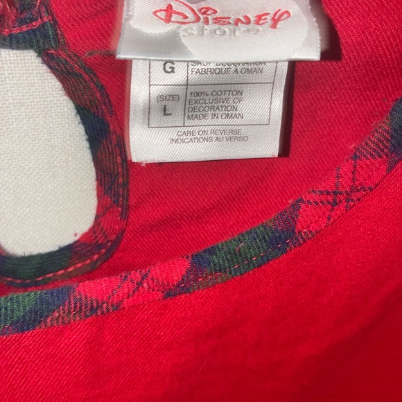 Disney Mickey Mouse Embroidered Nightgown Red Size Large - Picture 5 of 6